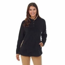 Women's Koolaburra By UGG Sherpa Pullover With Faux Suede Trim Black -Koolaburra shop unnamed file 1071