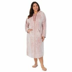 Plus Size Koolaburra By UGG Plush Hooded Zip Robe With Kangaroo Pocket Castlerock Grey -Koolaburra shop unnamed file 1109
