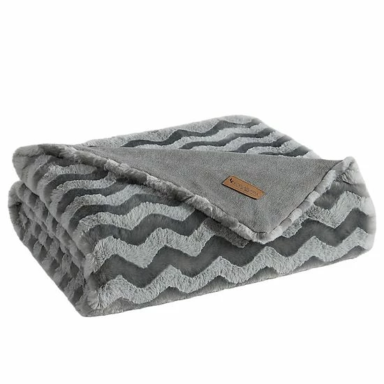 Koolaburra By UGG Mercer Faux Fur Throw Birch 6 Koolaburra By UGG Mercer Faux Fur Throw Birch - Image 6