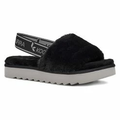 Koolaburra By UGG Fuzz'n II Women's Faux-Fur Sandals Black -Koolaburra shop unnamed file 1240
