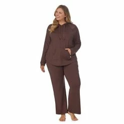 Plus Size Koolaburra By UGG Sweater Knit Pajama Top & Wide Leg Pajama Pants Set Olive -Koolaburra shop unnamed file 1323
