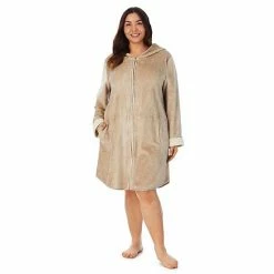 Plus Size Koolaburra By UGG Plush Hooded Zip Robe Trooper