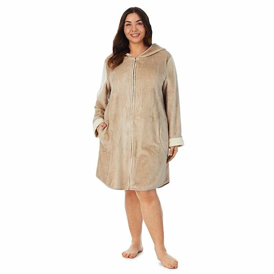 Plus Size Koolaburra By UGG Plush Hooded Zip Robe Trooper 1 Plus Size Koolaburra By UGG Plush Hooded Zip Robe Trooper