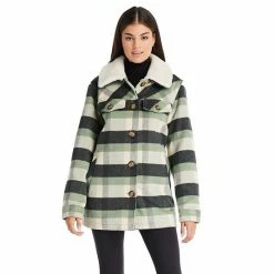 Women's Koolaburra By UGG Sherpa-Collar Shacket Green Dk G