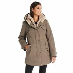 Women's Koolaburra By UGG Faux-Fur Hood Inner-Vest Puffer Coat Olive -Koolaburra shop unnamed file 205