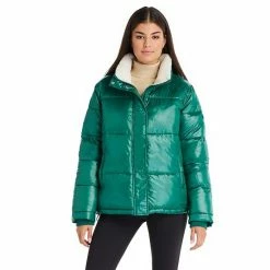 Women's Koolaburra By UGG Sherpa-Trim Puffer Jacket Black -Koolaburra shop unnamed file 462