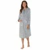 Women's Koolaburra By UGG Plush Hooded Zip Robe With Kangaroo Pocket Old Rose
