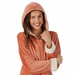 Women's Koolaburra By UGG Plush Hooded Zip Robe Cafe Creme -Koolaburra shop unnamed file 500