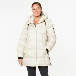 Women's Koolaburra By UGG Hooded Mixed-Media Puffer Jacket Birch -Koolaburra shop unnamed file 672