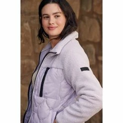 Women's Koolaburra By UGG Mixed-Media Fleece Jacket Lilac -Koolaburra shop unnamed file 867