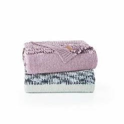 Koolaburra By UGG Aurora Chenille Knit Throw Dark Rose -Koolaburra shop unnamed file 902