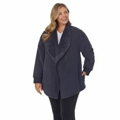 Plus Size Koolaburra By UGG Microfleece & Sherpa Open Cardigan Black 2 Plus Size Koolaburra By UGG Microfleece & Sherpa Open Cardigan Black -Koolaburra shop unnamed file 975