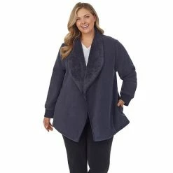 Plus Size Koolaburra By UGG Microfleece & Sherpa Open Cardigan Black 3 Plus Size Koolaburra By UGG Microfleece & Sherpa Open Cardigan Black -Koolaburra shop unnamed file 976